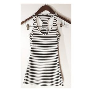 Lululemon black and white striped Racerback tank
